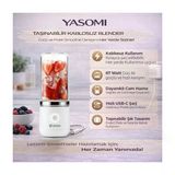 Yasomi Taşınabilir Kablosuz Şarjlı Cam Kişisel Blender Beyaz (Yasomi Türkiye Garantili)