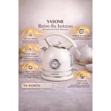 Yasomi YK-823NTSL 2200W 360° Döner Taban Kablosuz Kullanım Retro Su Isıtıcı Kettle