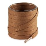 Yassı Mumlu Ayakkabı Bağcığı, Casual, Bot, Klasik ve Spor Ayakkabılar İçin Bağcık, 1 Çift (Taba, 70 cm)