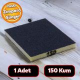 Yassı Sünger Zımpara 9.5 X 12.5 Cm Takoz Blok Flex Taşlama Ahşap El Zımparası 150 Kum 1 Adet