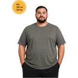 Yassino Premium Büyük Beden Oversize Erkek Tişört Oysho Kumaş - Haki - 8XL