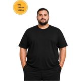 Yassino Premium Büyük Beden Oversize Erkek Tişört Oysho Kumaş - Siyah - 9XL