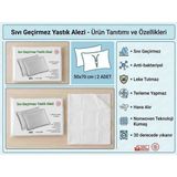 yastık alezi 2 li 50 x 70 cm fermuarlı sıvı geçirmez hava alır terleme yapmaz - Beyaz