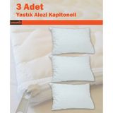 Yastık Alezi 3AD Pamuklu Kapitoneli Günlük - 50 x 70 cm - Beyaz