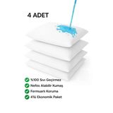 Yastık Alezi Su Geçirmez Ses Yapmaz Yastık Alez Kılıfı 4 Adet