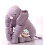 YASTIK HEDİYELİ-Uyku Arkadaşım Peluş Fil - Büyük Yumuşacık(65 cm)- Sevgiliye HEDİYE Lila