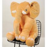 Yastık Hediyeli-Uyku Arkadaşım Peluş Fil - Büyük Yumuşacık(85 Cm)- Sevgiliye Hediye - Turuncu