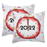yastık kılıfı 2 adet kare yastık kılıfı saten yastık kılıfları saç yastık kılıfları yastık kılıfları kraliçe nefes ultra yumuşak ipeksi emici 2022 yeni yıl geri sayım 18 × 18 inç