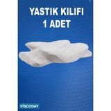 Yastık Kılıfı Yüksek Boyun Destekli Ortopedik Visco Yastık Kılıfı 1 Adet Gri - 60x40