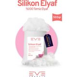 Yastık Yorgan Oyuncak Dolum Malzemesi Antialerjik Yapışmaz 1.Kalite %100 Temiz Silikon Elyaf 500 Gr - 10 x 20 x 40 cm - Beyaz
