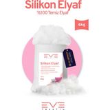 Yastık Yorgan Oyuncak Dolum Malzemesi Antialerjik Yapışmaz 1.Kalite %100 Temiz Silikon Elyaf 6 Kg - 10 x 20 x 40 cm - Beyaz