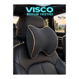 YasTıkla Araç İçi Antrasit Ergonomik Boyun Destekli Ortopedik Visco Oto Koltuk Başlığı