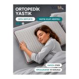 YasTıkla Büyük Boy Boyun Destekli Ortopedik Hafızalı Klasik Visco Yastık 40x60x16 Cm