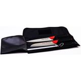 Yatağan Zeybek Yaren - 3 Lü Çantalı Masatlı Şef Mutfak Bıçağı Özel Seti - Klasik ve Santoku Şef Bıçağı
