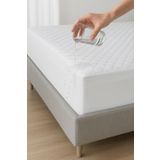 Yatak Alezi Pamuklu Kapitone Fitted Full Kenar Sıvı Geçirmez Yatak Koruyucu Beyaz (160 x 200)