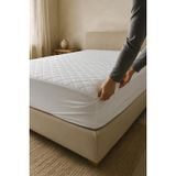 Yatak Alezi Pamuklu Kapitone Fitted Full Kenar Yatak Koruyucu Beyaz (120 x 200)