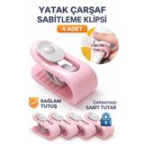 Yatak Çarşaf Sabitleme Klipsi 4 Adet Nevresim Yorgan Kaydırmaz Sabitleyici Tutucu Klips Aparatı