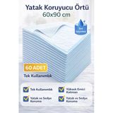 Yatak Koruyucu Örtü 60X90 Cm 60 Adet Tek Kullanımlık Sıvı Geçirmez Hasta Altı Bezi