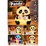 Yatak Odası Çocuk Odası İçin Renk Değiştiren Panda Silikon Gece Lambası