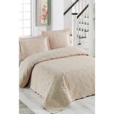 Yatak Örtüm Ivy Cappuccino Çift Kişilik Microfiber Kapitone Yatak Örtüsü - Renkli - 250 x 260 cm