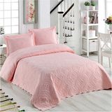 Yatak Örtüm Ivy Pudra Çift Kişilik Microfiber Kapitone Yatak Örtüsü - Renkli - 250 x 260 cm