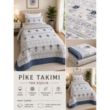 Yatak Örtüsü Tek Kişilik Pike & Battaniye & Ince Yorgan