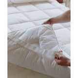 Yatak Pedi Topper | Elyaf Dolgu | Otel Konforu | Terletmez | Ortopedik Destek - 160 × 200 cm