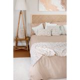 Yatak Runner Kırlent Seti Bohem Punch Panç Desen Yatak Örtüsü Motif Bej - 80 x 230 cm