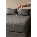 Yatak ve Yastık Alezi Seti Pamuklu Kapitone Fitted Full Kenar Sıvı Geçirmez Yatak Koruyucu Gri - 120 x 200 cm