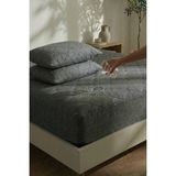 Yatak ve Yastık Alezi Seti Pamuklu Kapitone Fitted Full Kenar Sıvı Geçirmez Yatak Koruyucu Gri - 90 x 190 cm