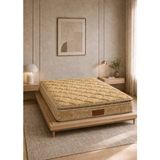 Yatakcım Aura Comfort Ultra Full Ortopedik Pedli Tavşan Tüyü Torba Yaylı Yatak (Kahve) 150X200 - Cappuccino - 150 × 200 cm