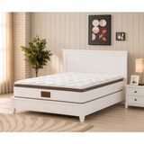 Yatakcım Loft Pedli Full Ortopedik Bel Destekli Yaylı Yatak (Kahve) 90X190 - Beyaz - Kahve - 90 x 190 cm