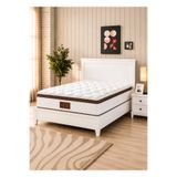 Yatakcım Loft Pedli Full Ortopedik Bel Destekli Yaylı Yatak (Kahve) 90X190
