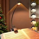 Yatakta Okumak için Şarj Edilebilir Kitap Işığı - 5 Renk Sıcaklığına Sahip Okuma Işığı Klipsi, Kademesiz Karartma Brightnes LED Kitap Lambası, Göz Bakımı Taşınabilir Güçlü Kitap Işığı, Kitap Severler