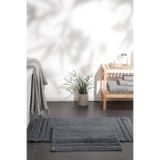 Yataş Bedding Felicia Banyo Paspası Seti - Antrasit (50x60 cm + 60x100 cm) Antrasit