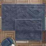 Yataş Bedding Milo Banyo Paspası Seti - İndigo (50x60 cm + 60x100 cm) Indigo
