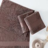 Yataş Essentials Penye Pamuk El / Yüz / Baş Havlusu 3'lü Set - Kahverengi 50X90 cm - 50 x 90 cm