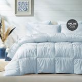 Yataş Macaron Çift Kişilik Yorgan - Yastık Set - Mavi - 195 x 215 cm