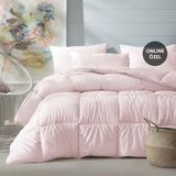 Yataş Macaron Çift Kişilik Yorgan - Yastık Set - Pembe - 195 x 215 cm