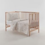 Yataş Mini Alleya Baskılı %100 Pamuk Bebek Pike Takımı - Bej - 100 x 150 cm