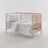 Yataş Mini Angy Baskılı %100 Pamuk Bebek Pike Takımı - Mavi - 100 x 150 cm