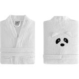 Yataş Pans Kimono Yaka Bornoz Pamuk Bornoz Renk :siyah ve Beyaz 450 Gr/m² (3-4 Yaş) - 3 - 4 Yaş - Siyah - Beyaz