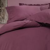 Yataş Plain Çift Kişilik Xl Ranforce Yıkamalı Nevresim Takımı - Mürdüm - 240 x 220 cm
