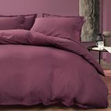 Yataş Plain Tek Kişilik Ranforce Yıkamalı Nevresim Takımı - Mürdüm - 160 x 220 cm