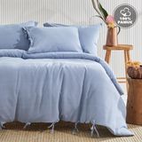 Yataş Pure Ranforce Yıkamalı Çift Kişilik Nevresim Takımı - Indigo - 200 x 220 cm - İndigo