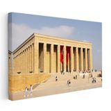 Yatay Kanvas Tablo Anıtkabir Kırmızı Bayrak Atatürk Tablosu Ev Ofis Duvar Dekoru