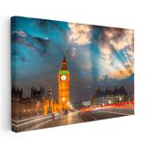 Yatay Kanvas Tablo Londra Big Ben Saat Kulesi Şehir Mimari Tablo Ev Ofis Duvar Dekoru