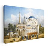 Yatay Kanvas Tablo Tarihi Külliye Meydanı Osmanlı Tablosu Ev Ofis Duvar Dekoru
