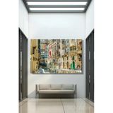 Yatay Kanvas Tablo Tekli Ev Kafe Ofis Malta Valetta Tarihi Sokaklar Geleneksel Cumbalı Evler 2634
