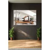 Yatay Kanvas Tablo Tekli Spor Salonu Tower Reformer Pilates Aleti İle Egzersiz Yapan Kadın 2905